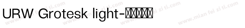 URW Grotesk light字体转换